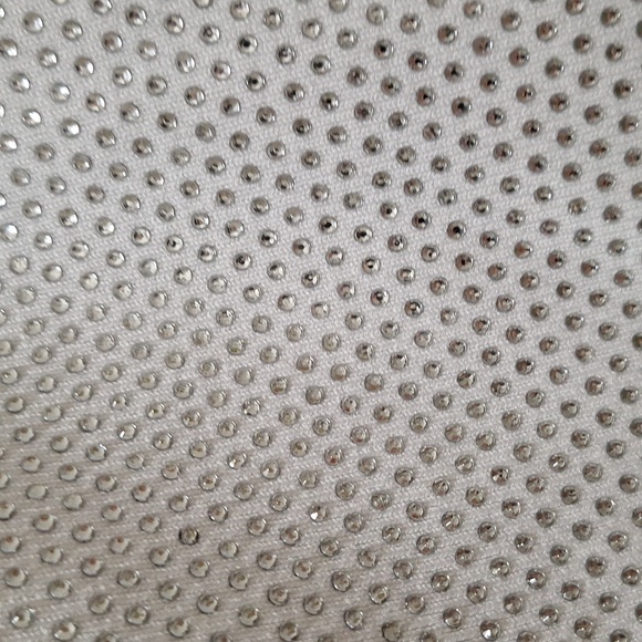 NWT WHITE RHINESTONE KNIT MINI SKIRT - Picture 6 of 7